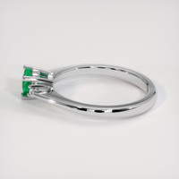 0.39 Ct. Emerald Ring, 18K White Gold 4