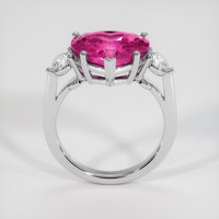 6.01 Ct. Pink Sapphire Ring, 18K White Gold 3