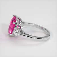 6.01 Ct. Pink Sapphire Ring, 18K White Gold 4