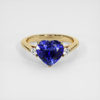 3.57 Ct. Blue Sapphire Ring, 14K Yellow Gold 1