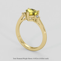 1.51 Ct. Yellow Sapphire Ring, 18K Yellow Gold 2