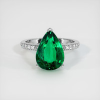 4.29 Ct. Emerald Ring, Platinum 950 1