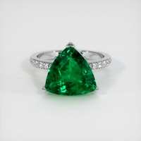 4.29 Ct. Emerald Ring, Platinum 950 1