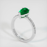 1.36 Ct. Emerald Ring, Platinum 950 2