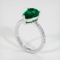 2.85 Ct. Emerald Ring, Platinum 950 2