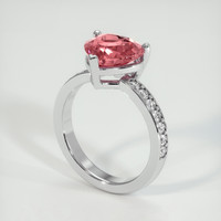 2.04 Ct. Padparadscha Sapphire Ring, 14K White Gold 2