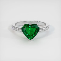 1.83 Ct. Emerald Ring, 18K White Gold 1