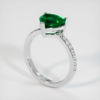 1.83 Ct. Emerald Ring, 18K White Gold 2