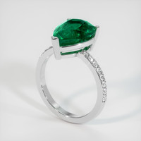 4.29 Ct. Emerald Ring, 18K White Gold 2