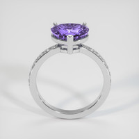 2.69 Ct. Purple Sapphire Ring, 18K White Gold 3