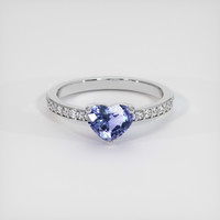 1.11 Ct. Sapphire Ring, 18K White Gold 1