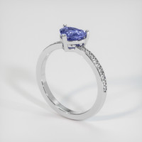 1.11 Ct. Color Change Sapphire Ring, 18K White Gold 2