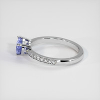 1.11 Ct. Color Change Sapphire Ring, 18K White Gold 4