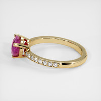 1.53 Ct. Pink Sapphire Ring, 14K Yellow Gold 4