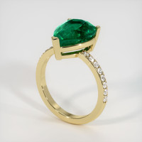 4.29 Ct. Emerald Ring, 18K Yellow Gold 2