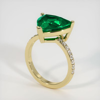 4.29 Ct. Emerald Ring, 18K Yellow Gold 2