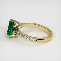 1.36 Ct. Emerald Ring, 18K Yellow Gold 4