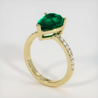 2.85 Ct. Emerald Ring, 18K Yellow Gold 2