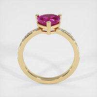 1.53 Ct. Pink Sapphire Ring, 18K Yellow Gold 3