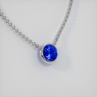 0.81 Ct. Blue Sapphire Necklace, Platinum 950 2