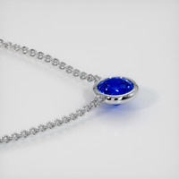 0.81 Ct. Blue Sapphire Necklace, Platinum 950 3