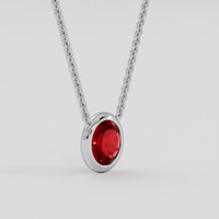 0.45 Ct. Ruby Necklace, Platinum 950 2
