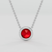 0.45 Ct. Ruby Necklace, Platinum 950 4