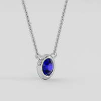0.34 Ct. Blue Sapphire Necklace, Platinum 950 2