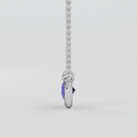 0.34 Ct. Blue Sapphire Necklace, Platinum 950 3