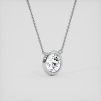 1.46 Ct. White Sapphire Necklace, Platinum 950 2