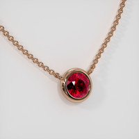 0.36 Ct. Ruby Necklace, 14K Rose Gold 2