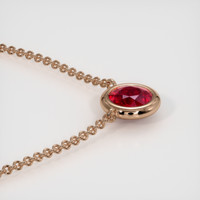 0.36 Ct. Ruby Necklace, 14K Rose Gold 3