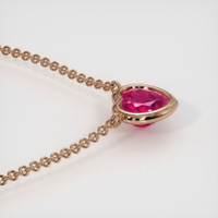 0.53 Ct. Ruby Necklace, 14K Rose Gold 3