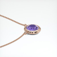 1.13 Ct. Purple Sapphire Necklace, 14K Rose Gold 3