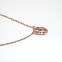 0.74 Ct. Padparadscha Sapphire Necklace, 14K Rose Gold 3