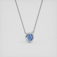 0.66 Ct. Blue Sapphire Necklace, Silver 2