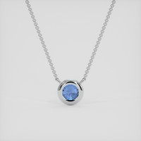 0.66 Ct. Blue Sapphire Necklace, Silver 4