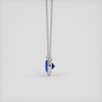 0.82 Ct. Blue Sapphire Necklace, Silver 3