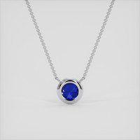 0.82 Ct. Blue Sapphire Necklace, Silver 4