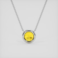 1.31 Ct. Yellow Sapphire Necklace, Silver 4