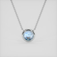 0.66 Ct. Blue Sapphire Necklace, Silver 1