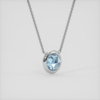 0.66 Ct. Blue Sapphire Necklace, Silver 2