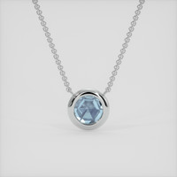 0.66 Ct. Blue Sapphire Necklace, Silver 4