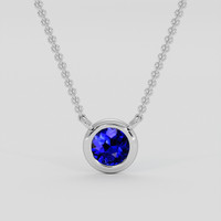 0.34 Ct. Blue Sapphire Necklace, 10K White Gold 1