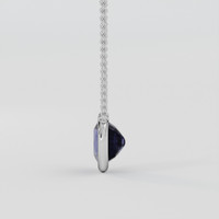 1.13 Ct. Blue Sapphire Necklace, 10K White Gold 3
