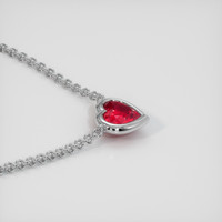 0.71 Ct. Ruby Necklace, 14K White Gold 3