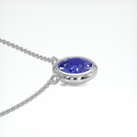 1.13 Ct. Purplish Blue Sapphire Necklace, 14K White Gold 3