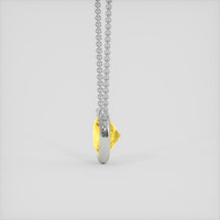 1.31 Ct. Yellow Sapphire Necklace, 14K White Gold 3