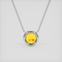 1.31 Ct. Yellow Sapphire Necklace, 14K White Gold 4