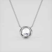 1.46 Ct. White Sapphire Necklace, 14K White Gold 4